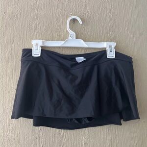 Kona Sol Womens Swim Skirt Bathing Suit Bottom Black Size Large Slit
